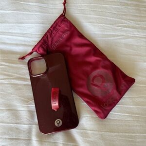 Dark Red Lefty Loopy Case iPhone 14